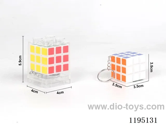 3.5CM Third Order Rubik's Cube with Keychain