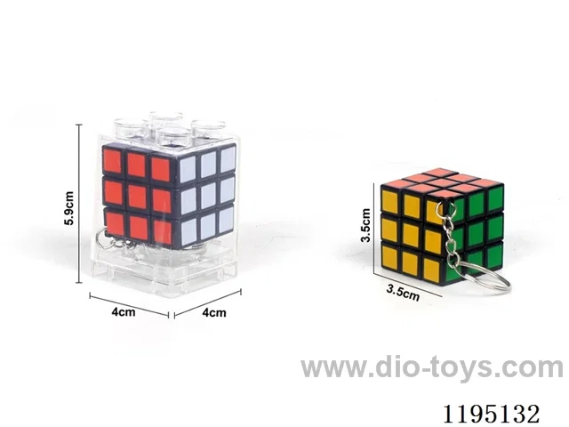 3.5CM Third Order Rubik's Cube with Keychain