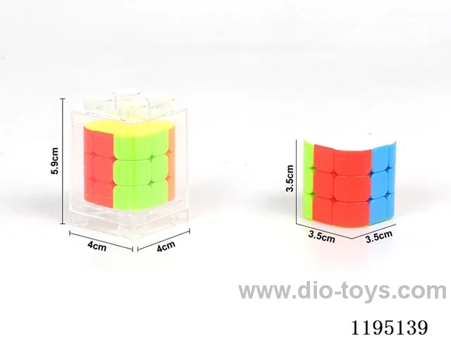 3.5CM Solid Color Cube with Pillar