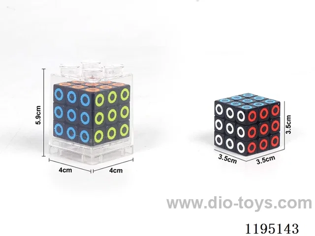 3.5CM Black Circle Cube