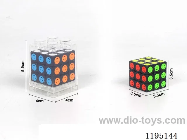 3.5CM black smiley face Rubik's Cube