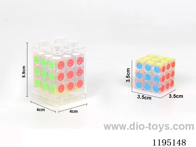 3.5CM transparent smiley face cube