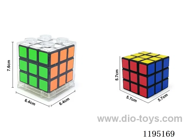 5.7CM PVC fully enclosed three-order Rubik's Cube