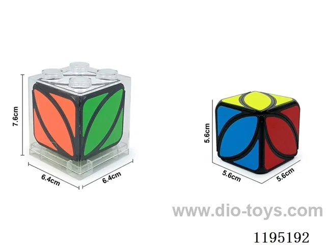 5.7CM Solid Maple Leaf Labeled Rubik's Cube with Black Background