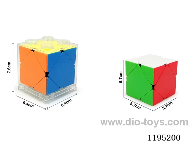 Solid color tilt rotating Rubik's Cube