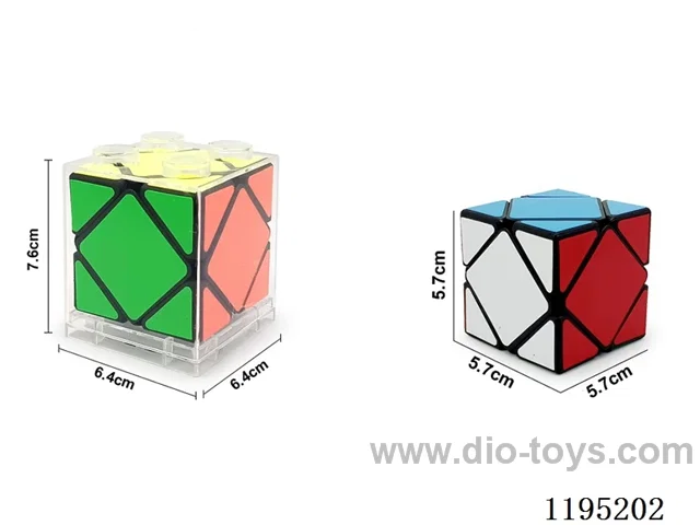 Tilt-and-Turn Black Sticker Cube