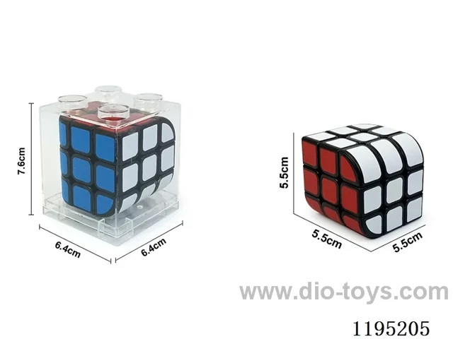 Solid Trihedral Rubik's Cube with Black Stickers