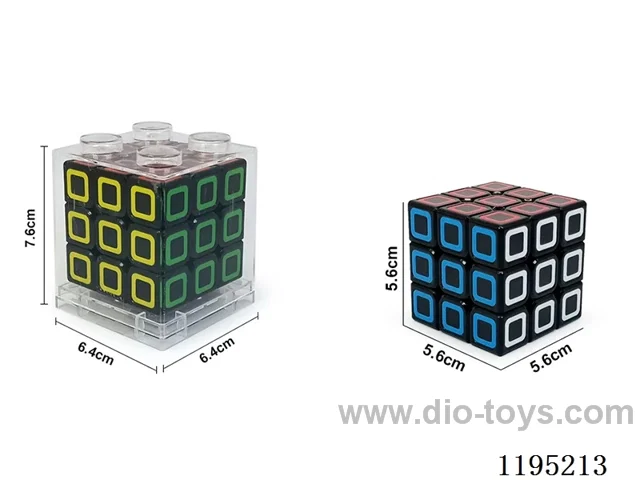 5.7CM 3 steps black square UV printed Rubik's Cube