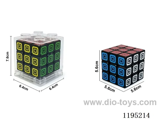 5.7CM Three Steps Square-in-Square UV printed Rubik's Cube on black background
