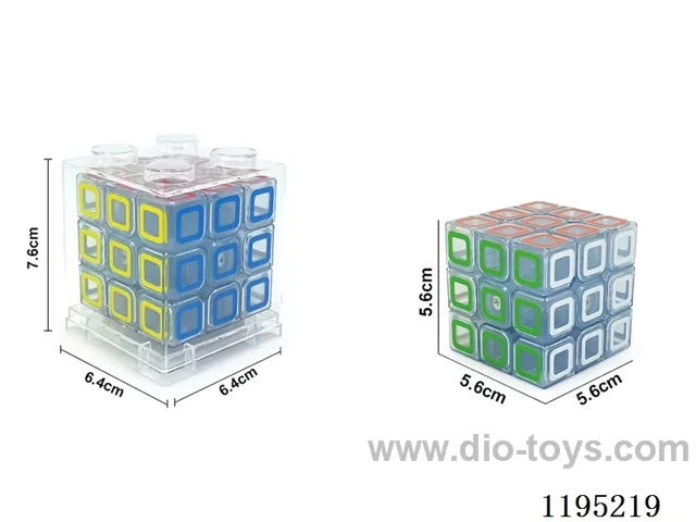 5.7CM Third Order Transparent Square UV printed Rubik's Cube