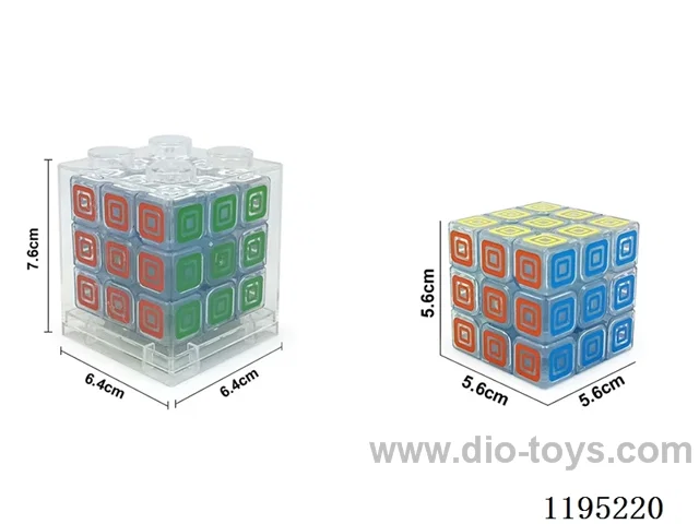 5.7CM Third Order Transparent Square-in-Square UV printed Rubik's Cube