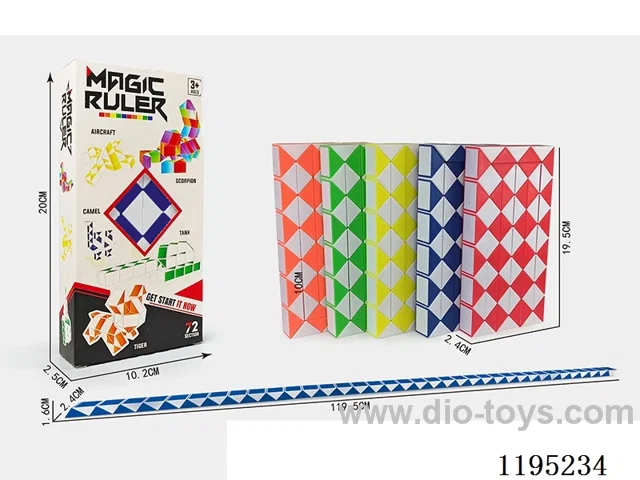 72 Solid Color Ruler Cubes