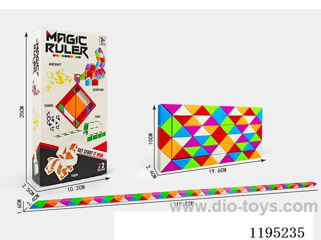 72 Colorful Ruler Cubes