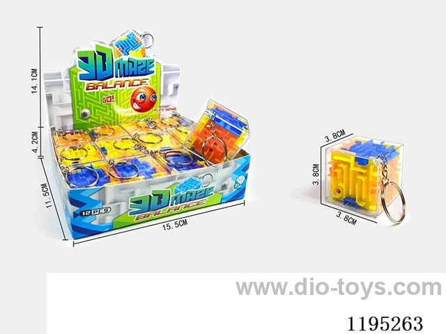 3.8CM keychain colorful tumbler maze