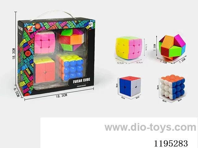 Solid Color Rubik's Cube + Ruler Set
