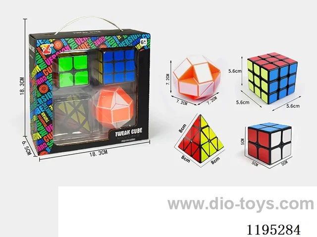 Black Rubik's Cube + Ruler Set
