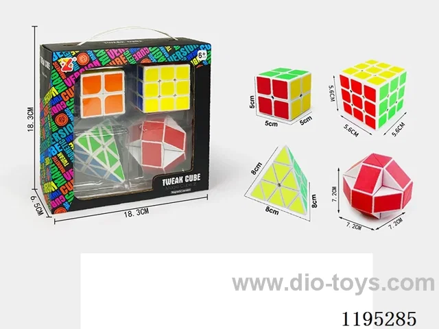 White Rubik's Cube + Ruler Set