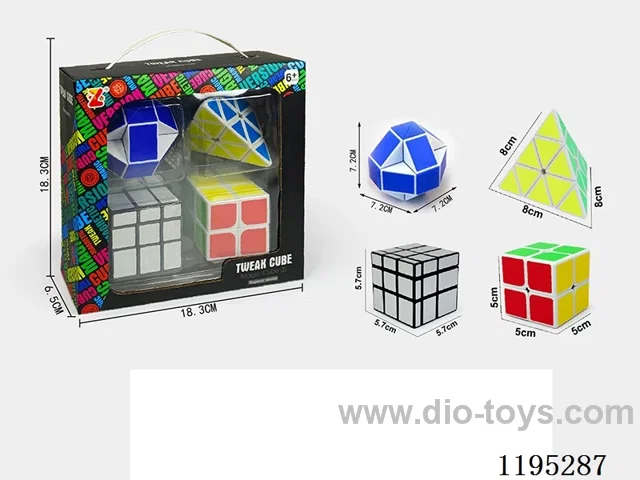White Rubik's Cube + Ruler Set