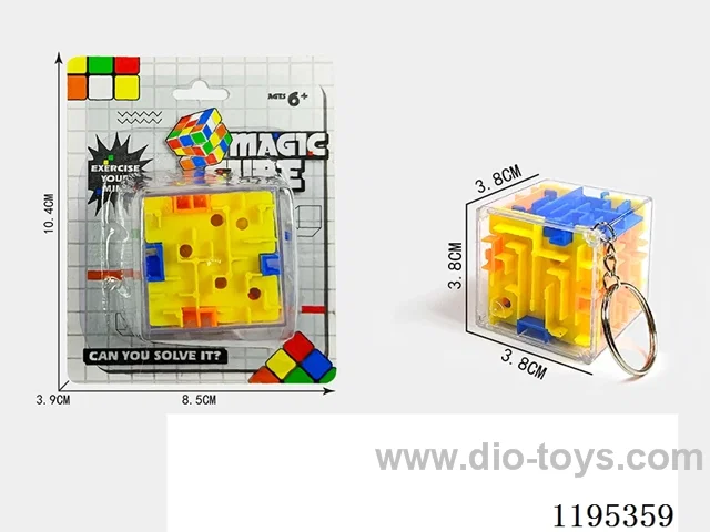 3.8CM 3D maze keychain in four colors