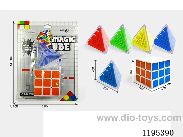4CM White Stickers Triangle 3D Maze