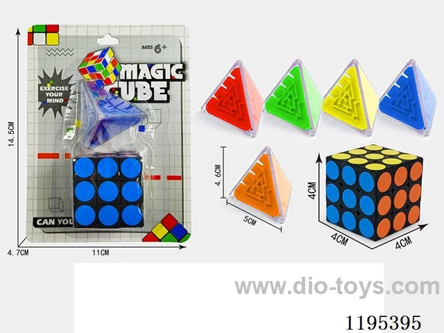 4CM black sticker dots combination 3D triangle maze