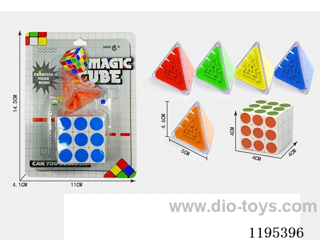 4CM White Sticker Dots 3D Triangle Maze