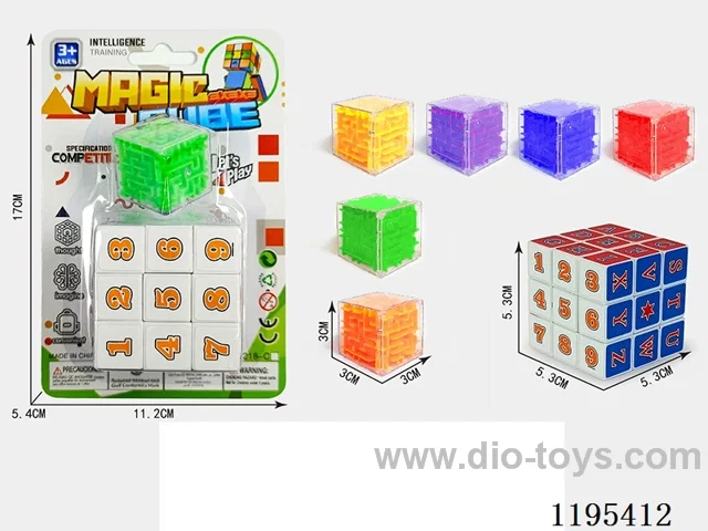 5.3CM White Numbers Sticker Set 3D Maze