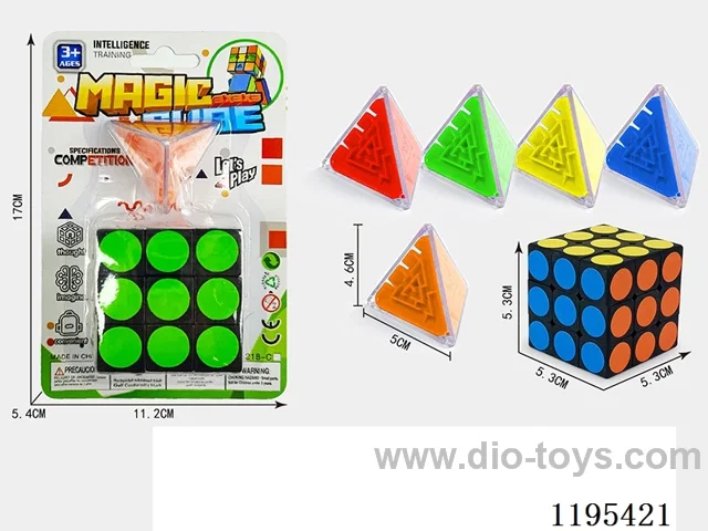 5.3CM black polka dot sticker set 3D triangle maze
