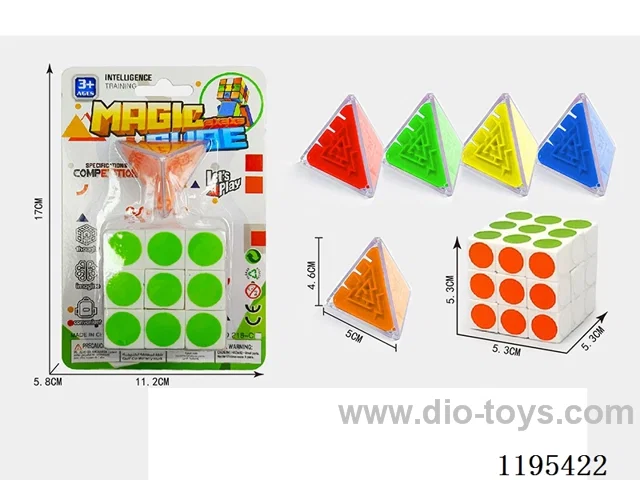 5.3CM white dot sticker set 3D triangle maze
