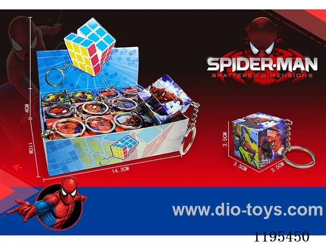 3.5CM Rubik's Cube UV Printed Spider-Man Keychain