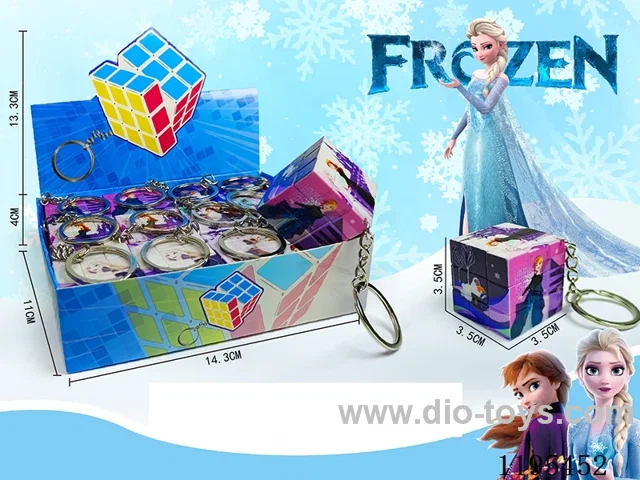 3.5CM Rubik's cube UV printing Frozen with keychain