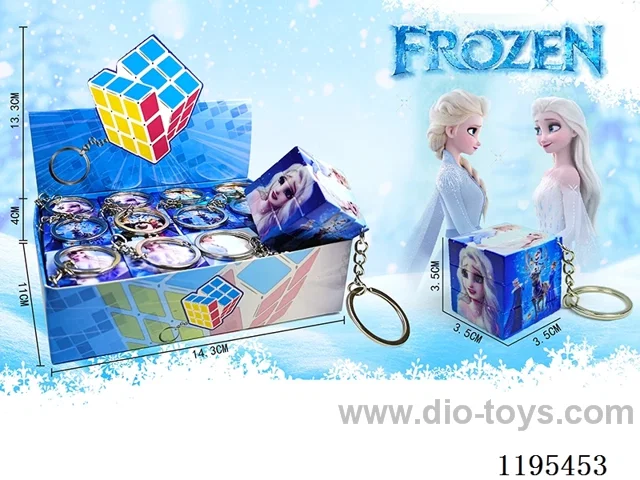 3.5CM Rubik's Cube UV printing Frozen with keychain