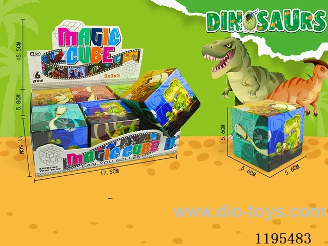 5.6CM Rubik's Cube UV Printing Dinosaur