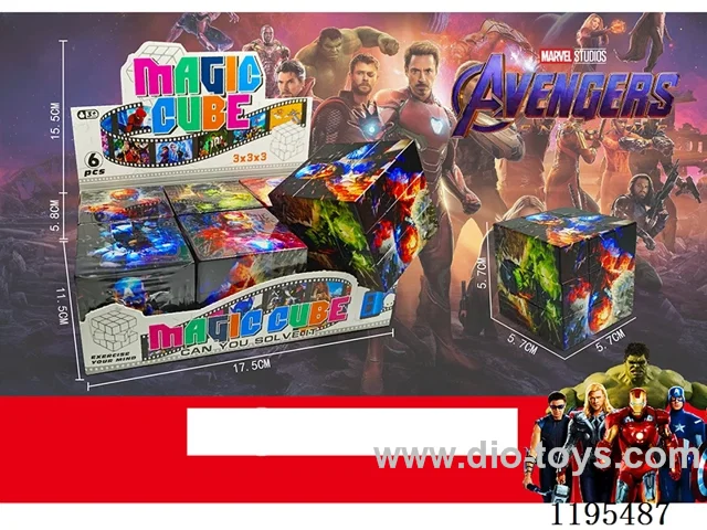 5.7CM Rubik's Cube UV Print Iron Man