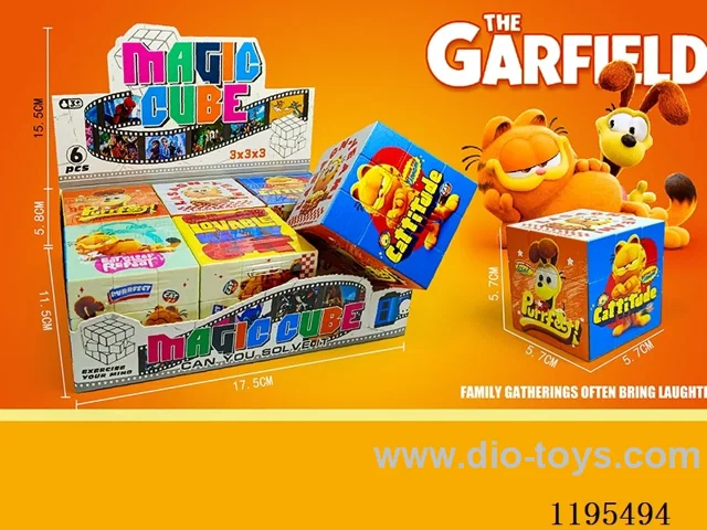 5.7CM Rubik's Cube UV Printing New Garfield