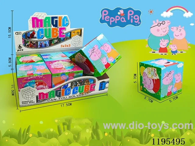 5.7CM Rubik's Cube UV printing Piggy Peach