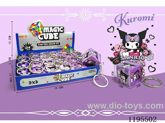 3CM Second Order Rubik's Cube UV Printing Kurumi with Keychain
