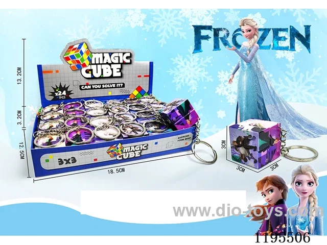 3CM 2nd order Rubik's Cube UV printing Frozen with keychain