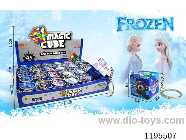 3CM 2nd order Rubik's Cube UV printing Frozen with keychain