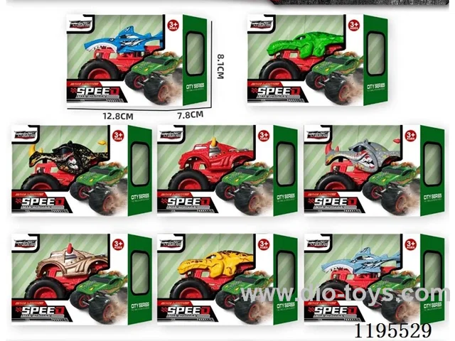 1:64 Alloy Sliding Sasquatch Dinosaur Car