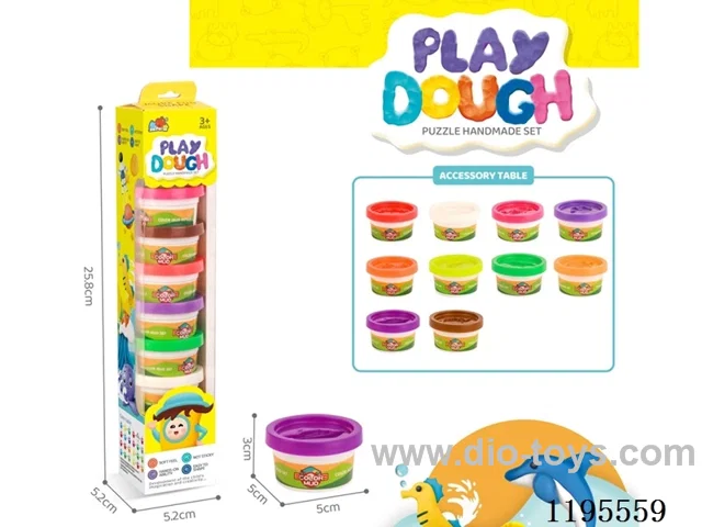 10 Bottles of Colorful Clay
