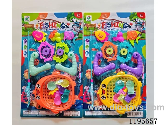 Single rod magnetic fishing + windmill penguin basket