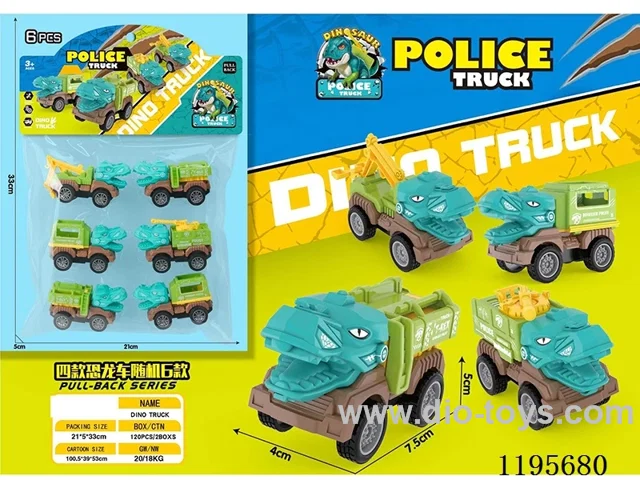 Simulation model of dinosaur powered police car combination