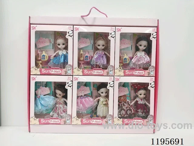 6-inch Baby+changing outfit for home play (1 box of 6)
