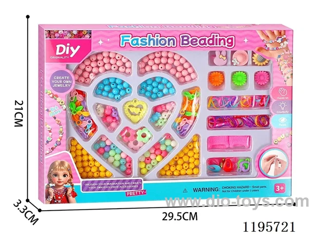 DIY beads with small rubber bands, rings, hairpins, terry