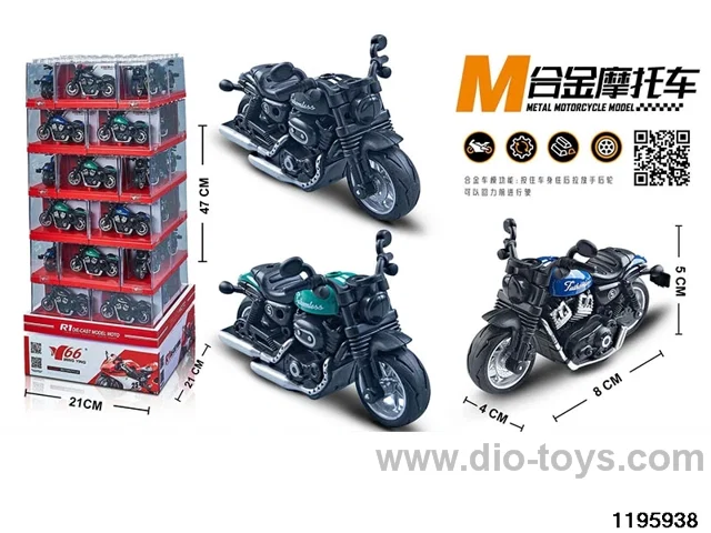 1:16 Alloy pull back motorcycles