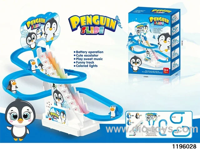 Motorized Stair Climbing Penguin (Lights & Music)