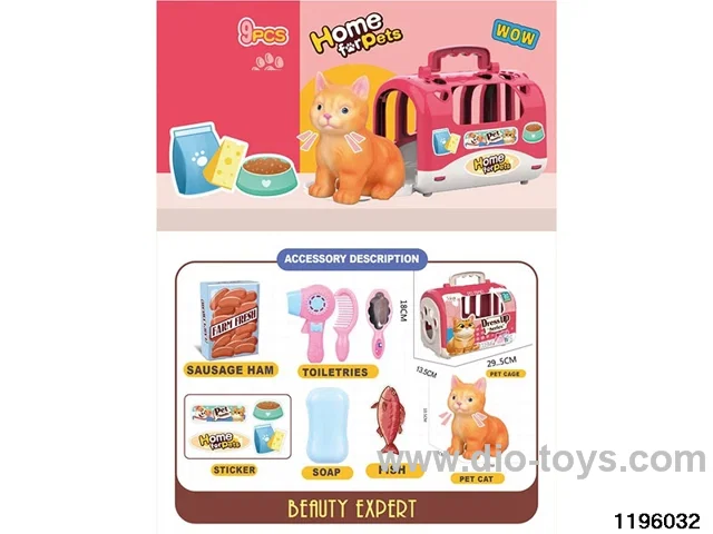 Pet Crate with Vinyl Cat