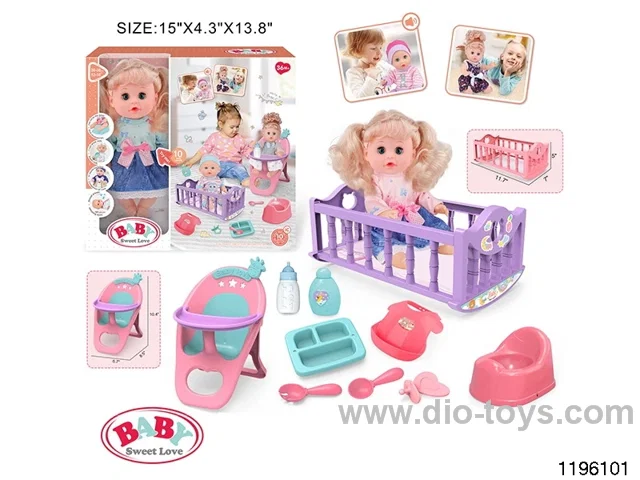 14 inch Live Eye Drinking Doll Set with IC