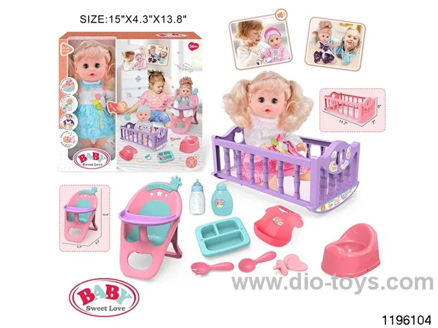 14 inch Live Eye Drinking Doll Set with IC